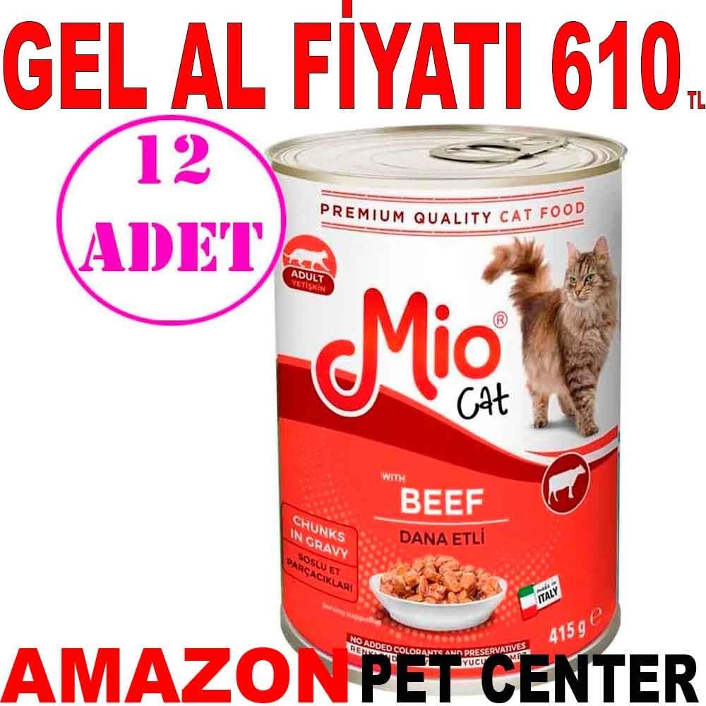 Mio Kedi Konservesi Dana Etli 415 Gr 12 AD 18471007 Amazon Pet Center