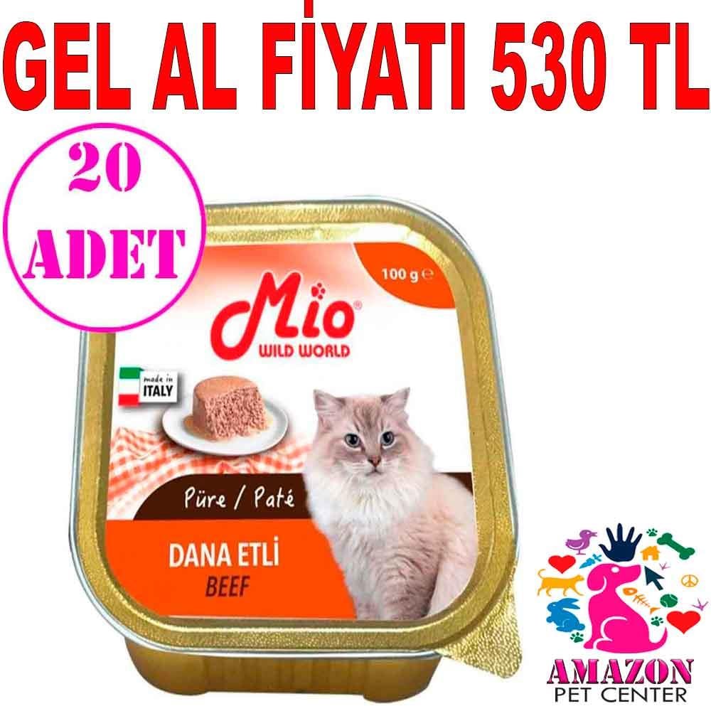 Mio Kedi Konservesi Dana Etli Püre 100 Gr 20 AD 18015003 Amazon Pet Center