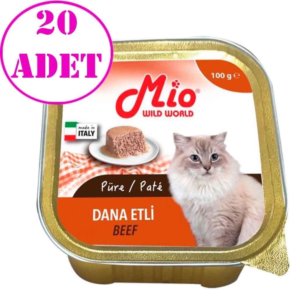 Mio Kedi Konservesi Dana Etli Püre 100 Gr 20 AD 32115505 Amazon Pet Center