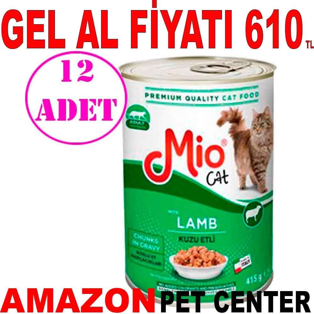 Mio Kedi Konservesi Kuzu Etli 415 GR 12 AD 18469004 Amazon Pet Center