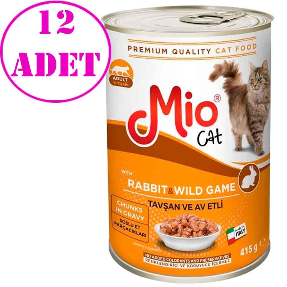 Mio Kedi Konservesi Tavşan ve Av Hayvanlı 415 GR 12 AD 32113198 Amazon Pet Center