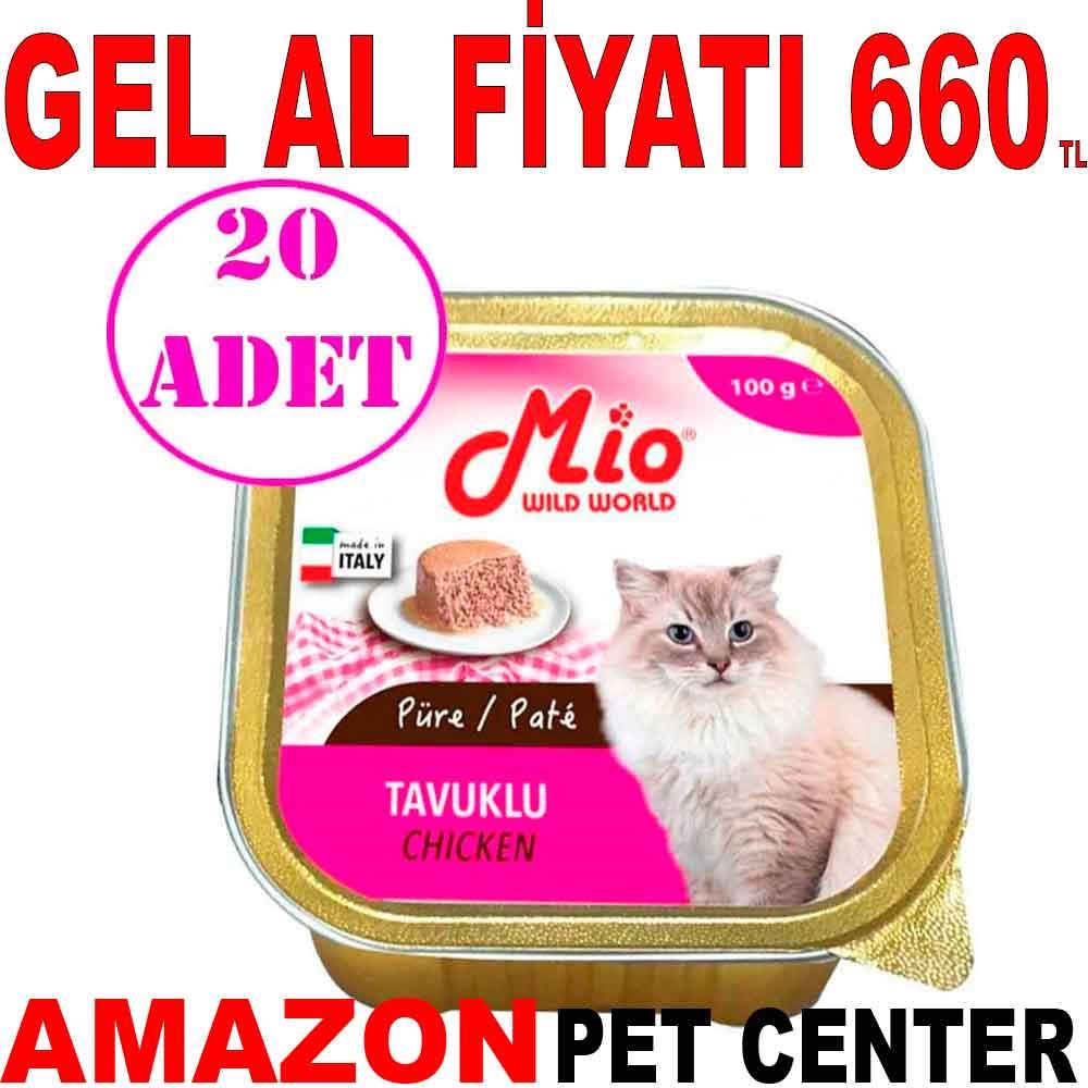 Mio Kedi Konservesi Tavuklu Püre 100 gr 20 AD 18537000 Amazon Pet Center