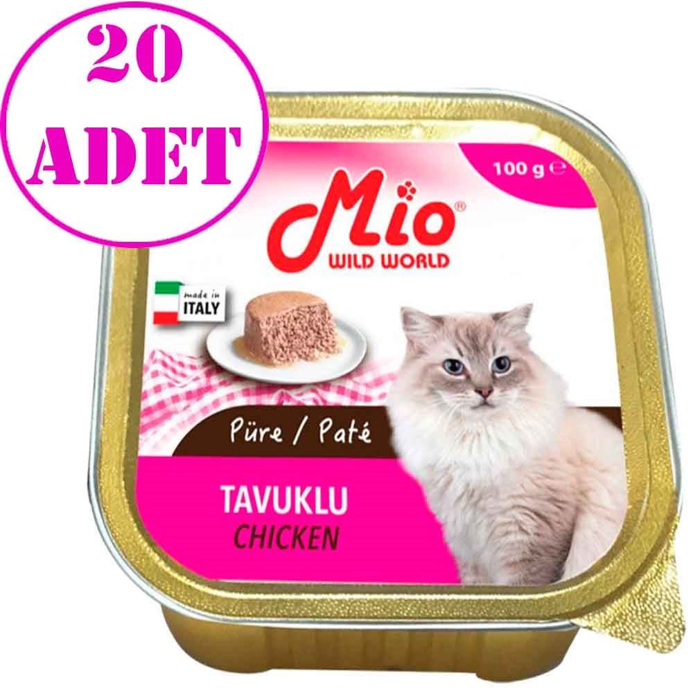 Mio Kedi Konservesi Tavuklu Püre 100 gr 20 AD 32115536 Amazon Pet Center
