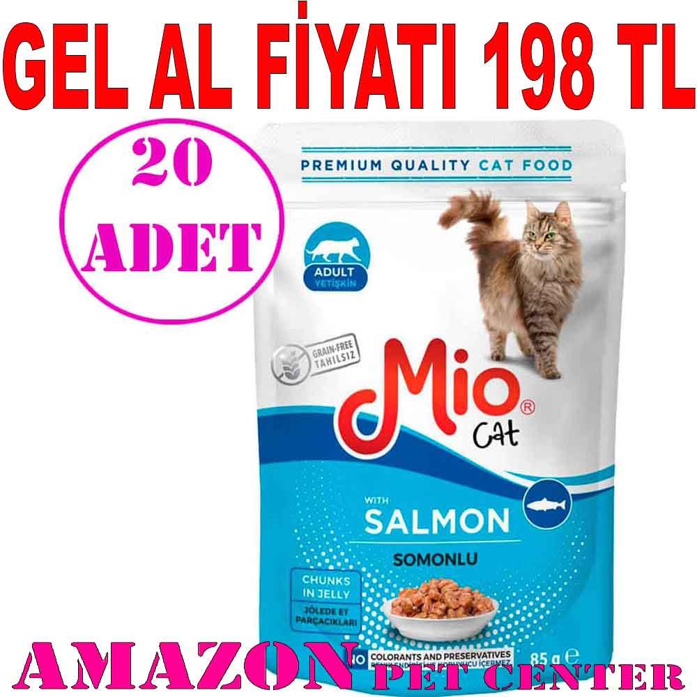Mio Kedi Yaş Mama Somonlu Jöleli 85 Gr 20 AD 32137224 Amazon Pet Center
