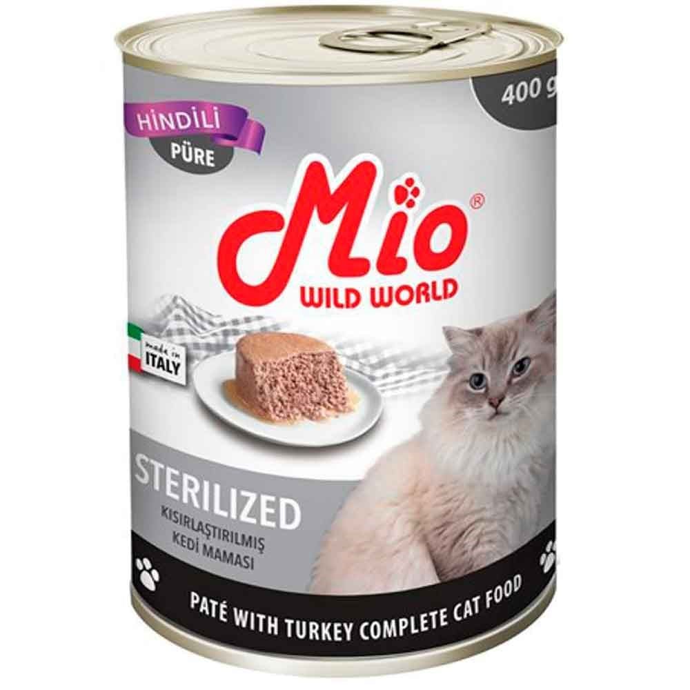 Mio Kısırlaştırılmış Kedi Konservesi Hindi Etli Püre 400 Gr 8680067146167 Amazon Pet Center