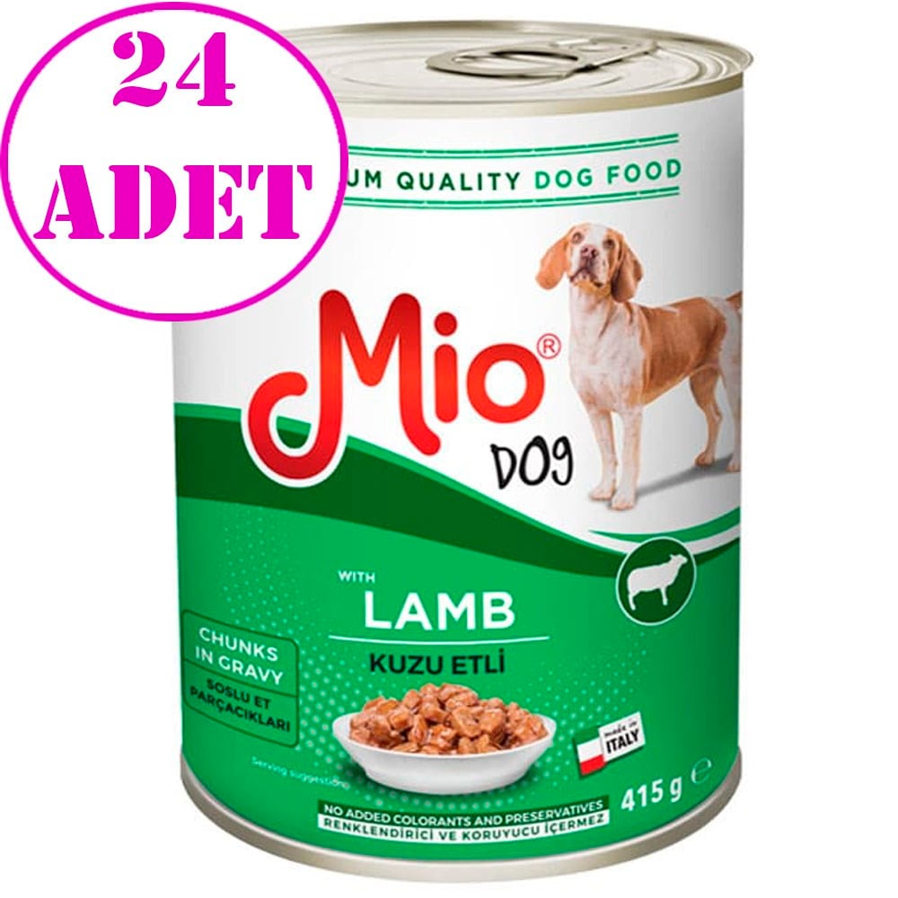 Mio Kuzu Etli Köpek Konservesi 415 gr 24 AD 32109016 Amazon Pet Center