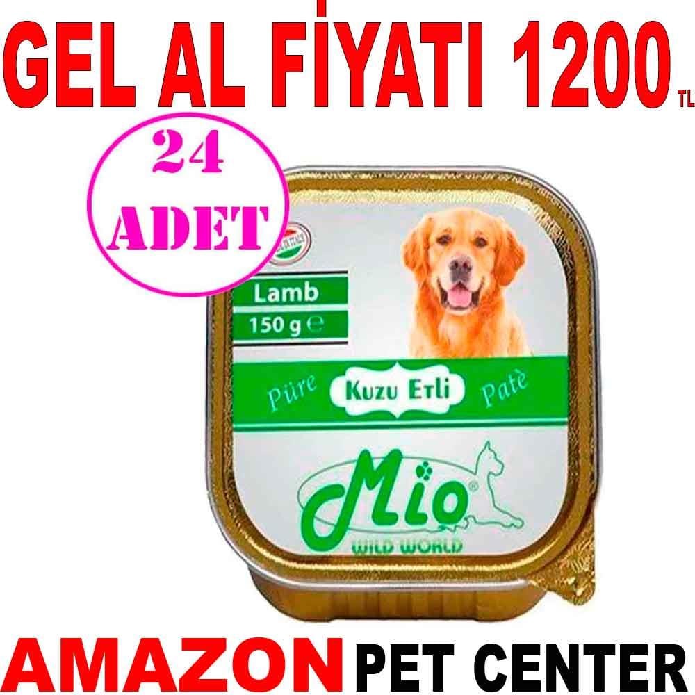 Mio Kuzu Etli Köpek Konservesi Püre 150 Gr 24 AD 18016000 Amazon Pet Center