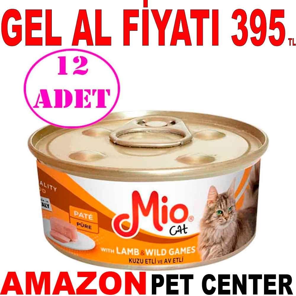 Mio Kuzu Etli ve Av Hayvanlı Püre Kedi Konservesi 85 Gr 12 AD 19055008 Amazon Pet Center