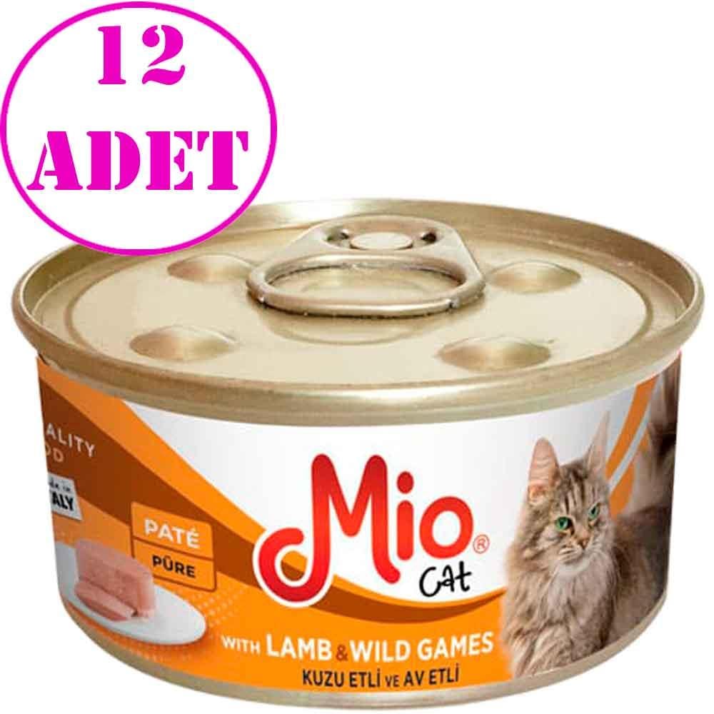 Mio Kuzu Etli ve Av Hayvanlı Püre Kedi Konservesi 85 Gr 12 AD 32113174 Amazon Pet Center
