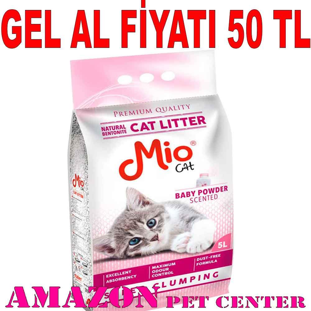Mio Pudra Kokulu Topaklaşan Kedi Kumu KALIN Taneli 5 Lt 19381008 Amazon Pet Center