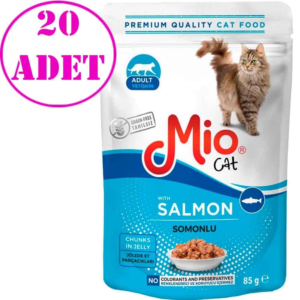 Mio Somonlu Kedi Yaş Mama Jöleli 85 Gr 20 AD 32137224 Amazon Pet Center