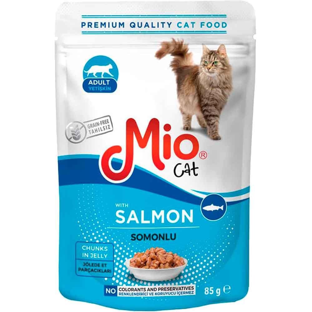 Mio Somonlu Kedi Yaş Mama Jöleli 85 Gr 8680067145986 Amazon Pet Center