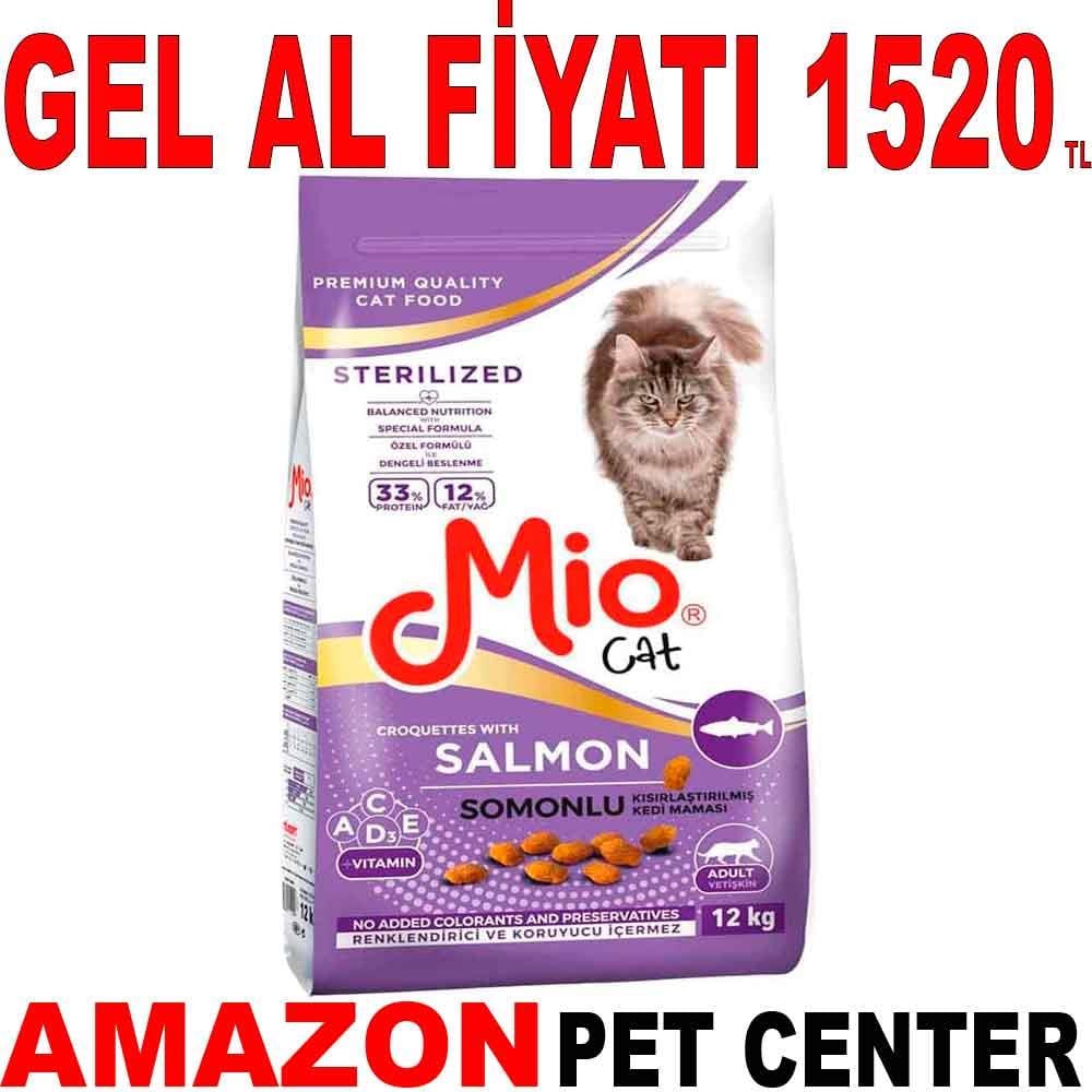 Mio Somonlu Kısırlaştırılmış Kedi Maması 12 Kg 19403007 Amazon Pet Center