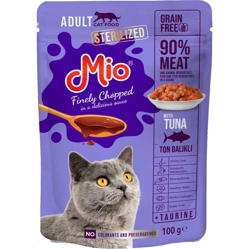 Mio Sterilised Kedi Yaş Mama Tuna Etli 100 Gr 8683762180764 Amazon Pet Center