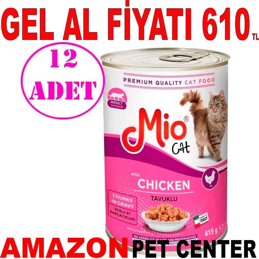 Mio Tavuklu Kedi Konservesi 415 GR 12 AD 18473001 Amazon Pet Center
