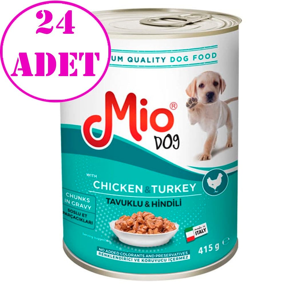 Mio Tavuklu ve Hindili Yavru Köpek Konservesi 415 gr 24 AD 32122299 Amazon Pet Center