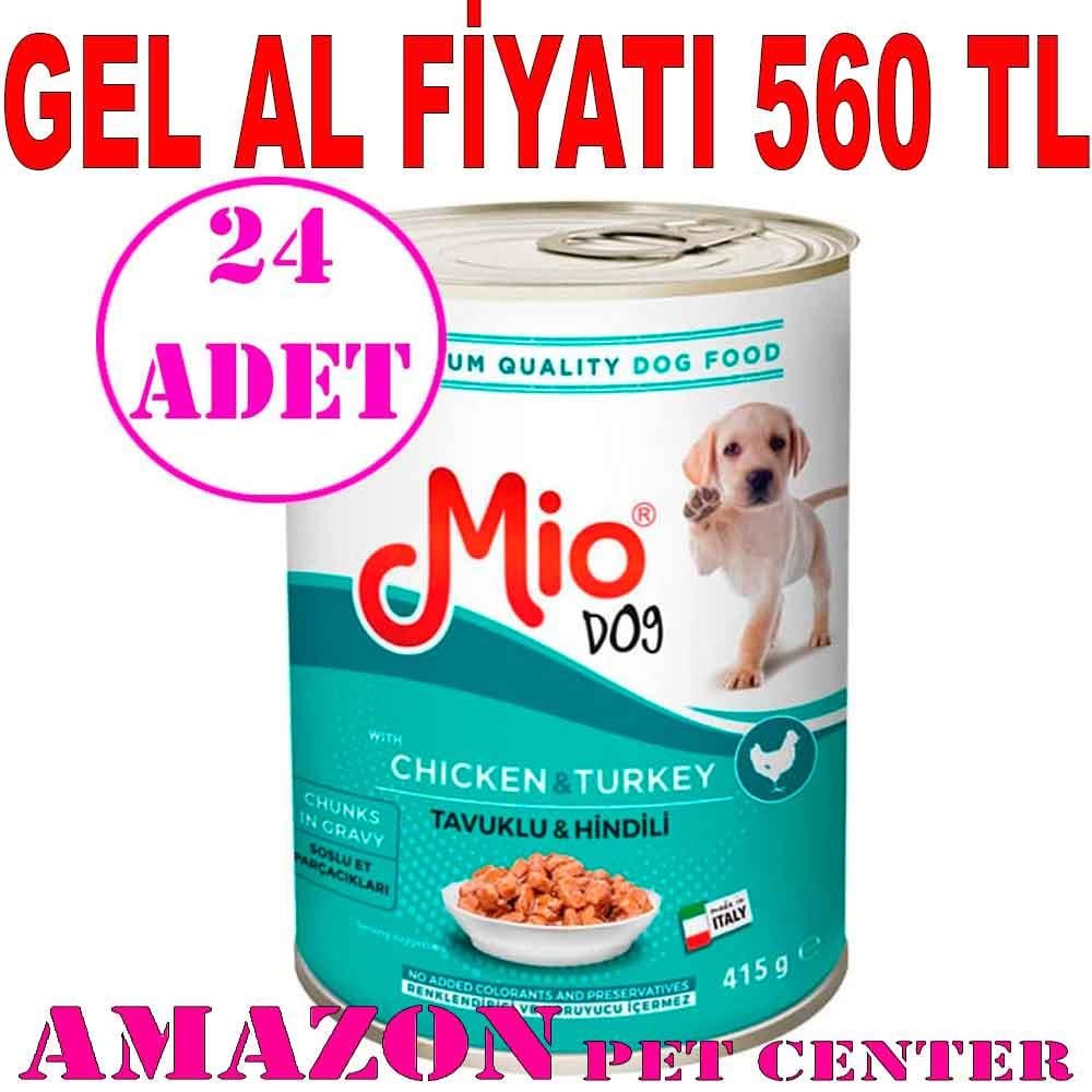 Mio Tavuklu ve Hindili Yavru Köpek Konservesi 415 gr 24 AD 18019001 Amazon Pet Center
