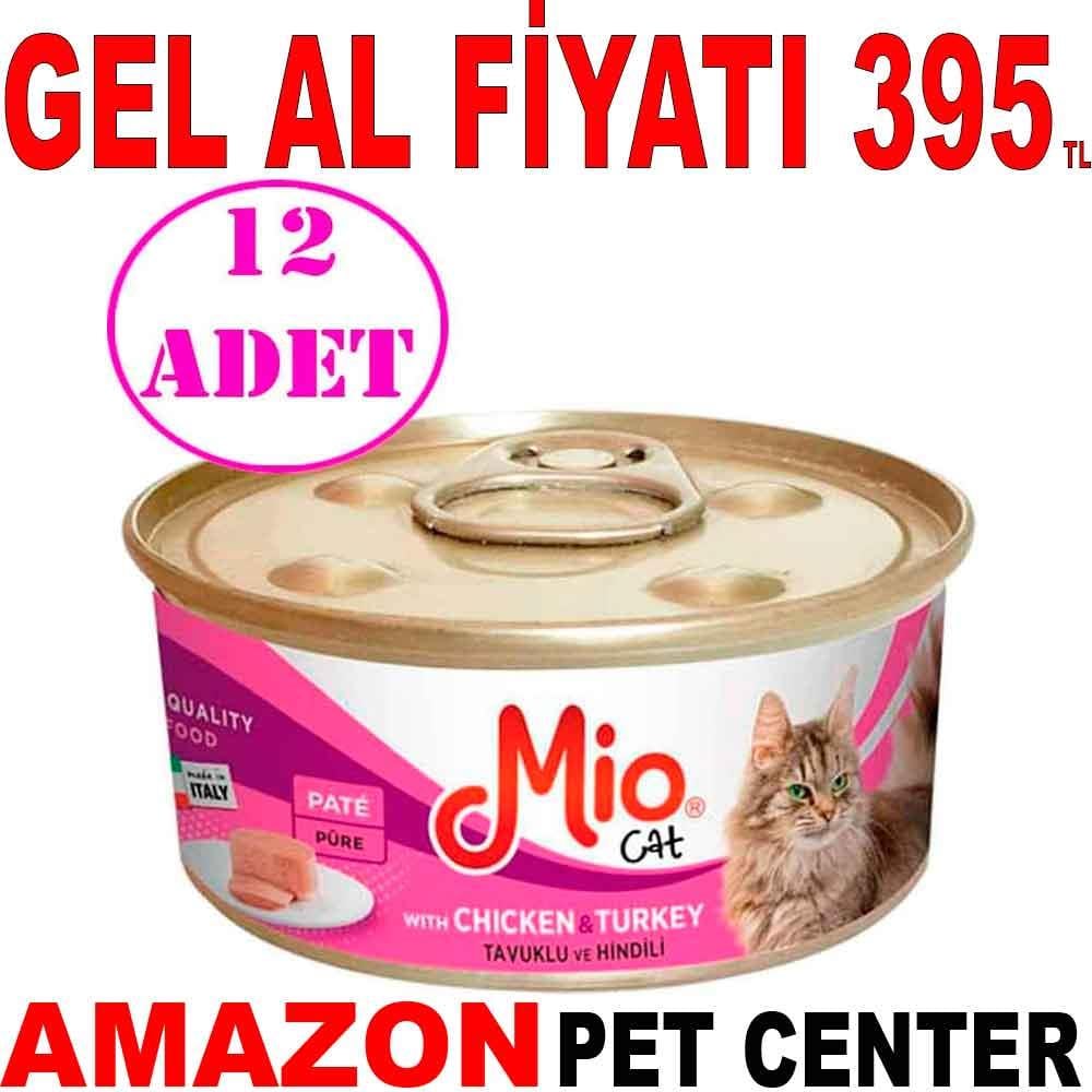 Mio Tavuklu ve Hindili Yetişkin Kedi Konservesi 85 Gr 12 AD 19054001 Amazon Pet Center
