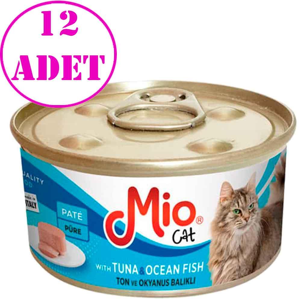Mio Ton Balıklı Ve Deniz Balıklı Püre Konserve Kedi Maması 85 gr 12 AD 32113181 Amazon Pet Center