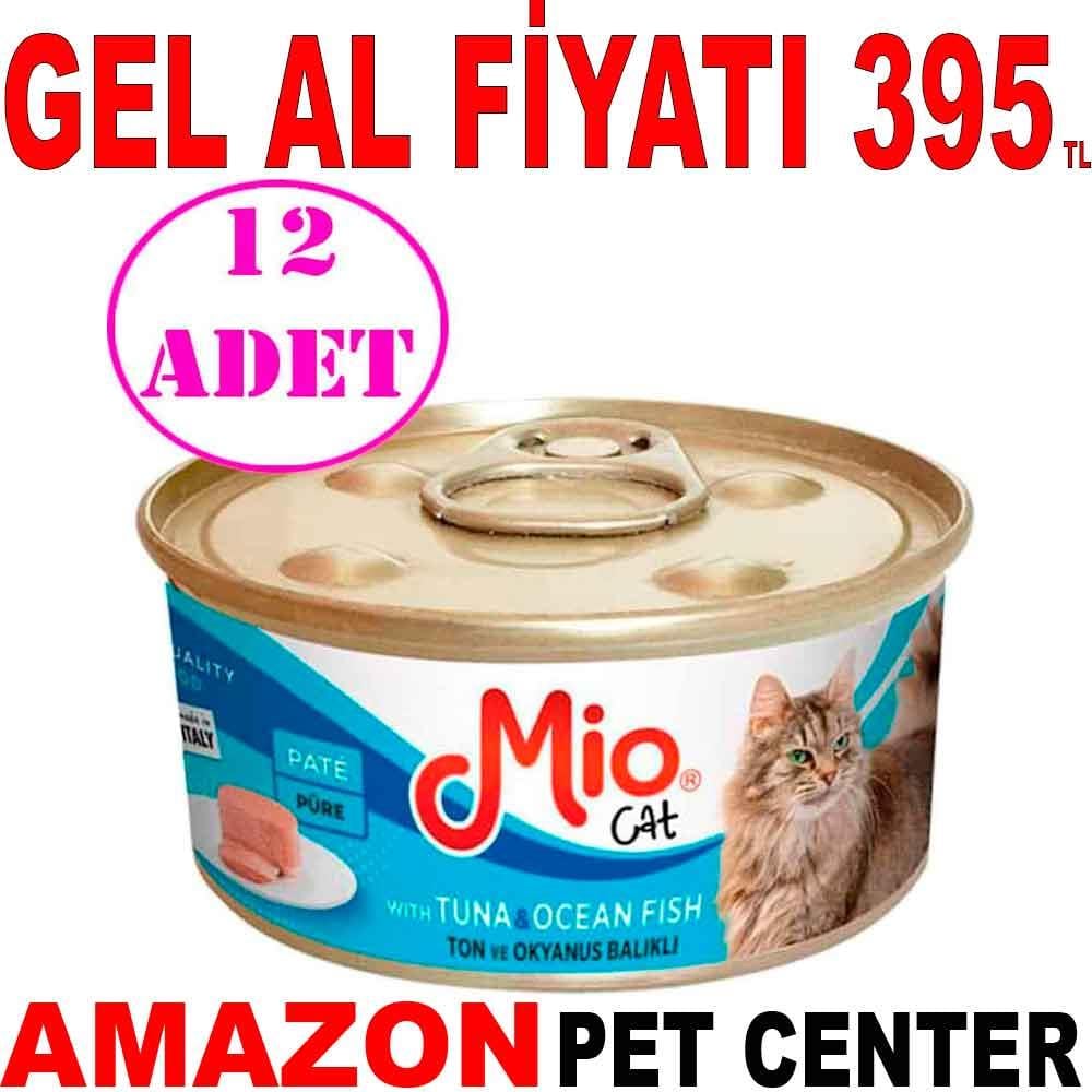 Mio Ton Balıklı Ve Deniz Balıklı Püre Konserve Kedi Maması 85 gr 12 AD 19053004 Amazon Pet Center