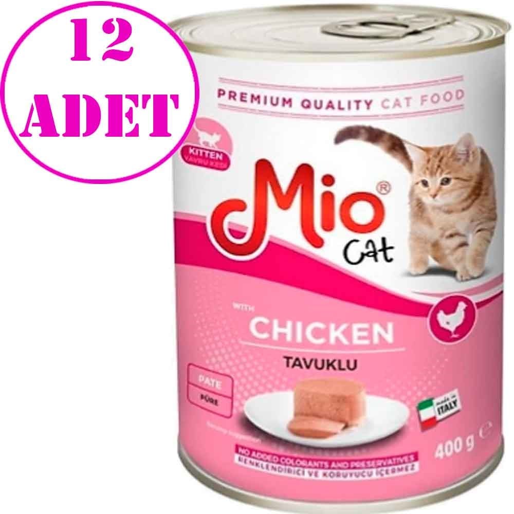 Mio Yavru Kedi Konservesi Tavuklu Püre Ezme 400 Gr 12 AD 32115499 Amazon Pet Center