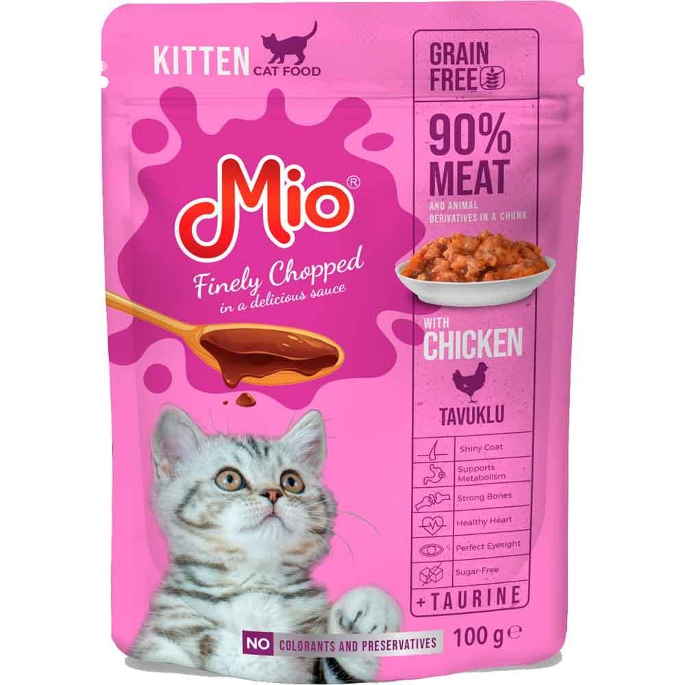 Mio Yavru Kedi Yaş Mama Tavuk Etli 100 Gr 8683762180719 Amazon Pet Center