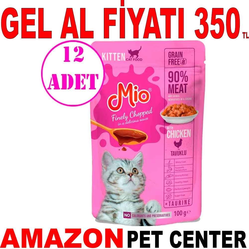 Mio Yavru Kedi Yaş Mama Tavuk Etli 100 Gr 12 AD 18880007 Amazon Pet Center
