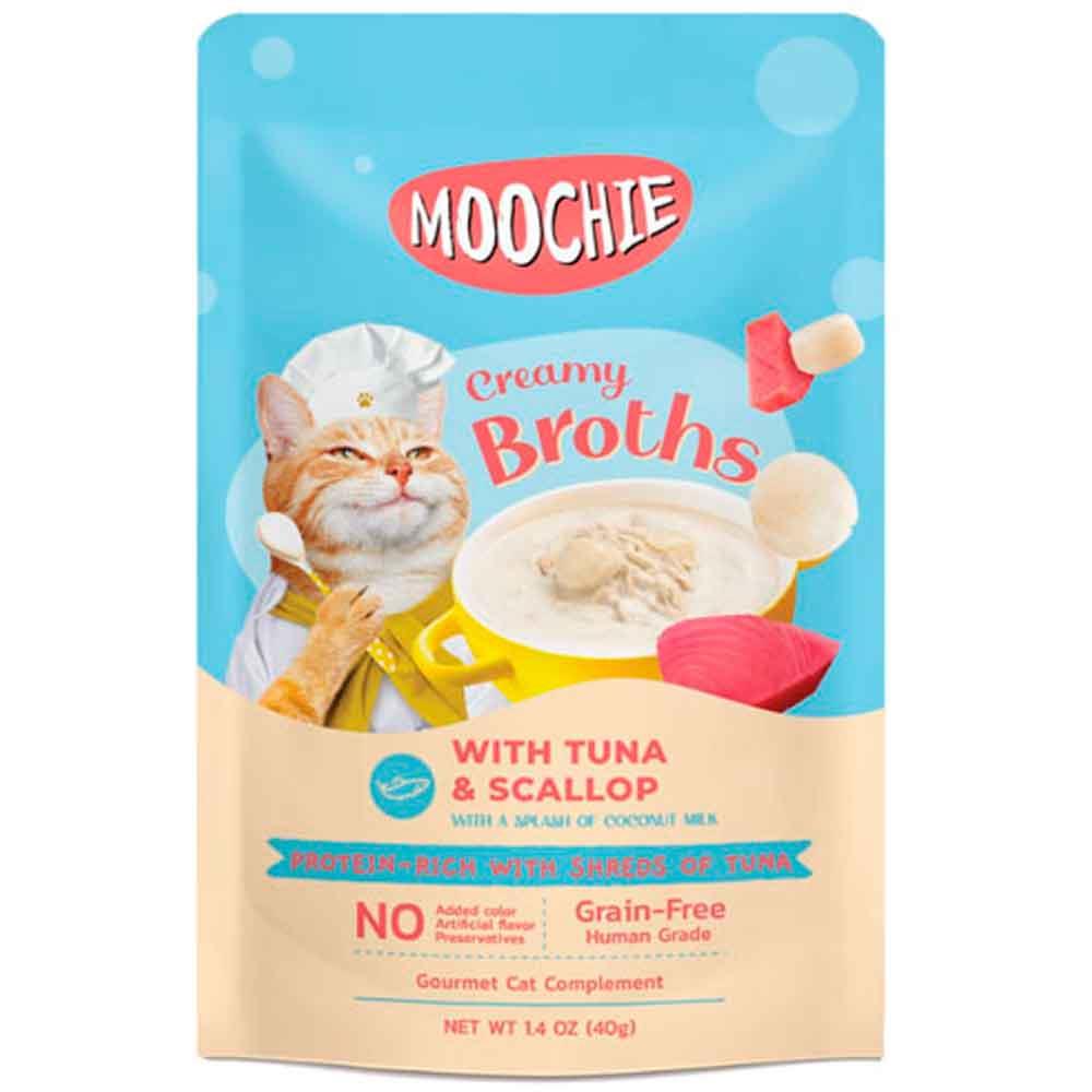 Moochie Kedi Çorbası Parça Ton Balığı Deniz Tarağı Tahılsız 40 Gr 8859710201953 Amazon Pet Center