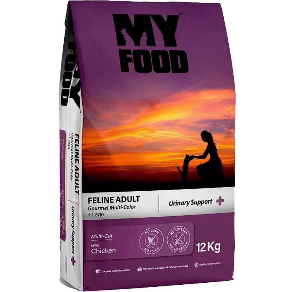 My Food Gurme Tavuklu Multi-Color Kedi Maması Urinary Support 12 Kg 8681692800837 MY FOOD Yetişkin Kedi Mamaları Amazon Pet Center