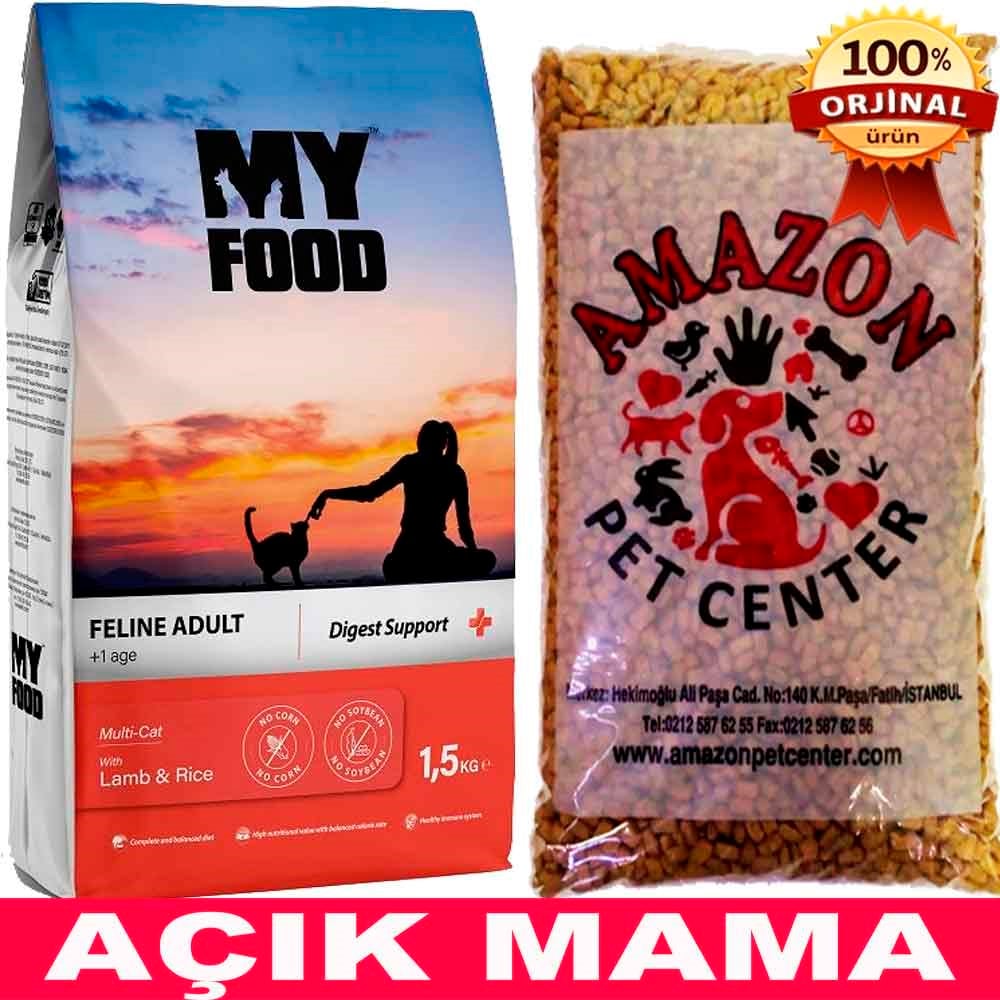 My Food Kuzulu Pirinçli Kedi Maması Digest Support 1 Kg Açık 8681692601038 MY FOOD Açık Kedi Maması Amazon Pet Center