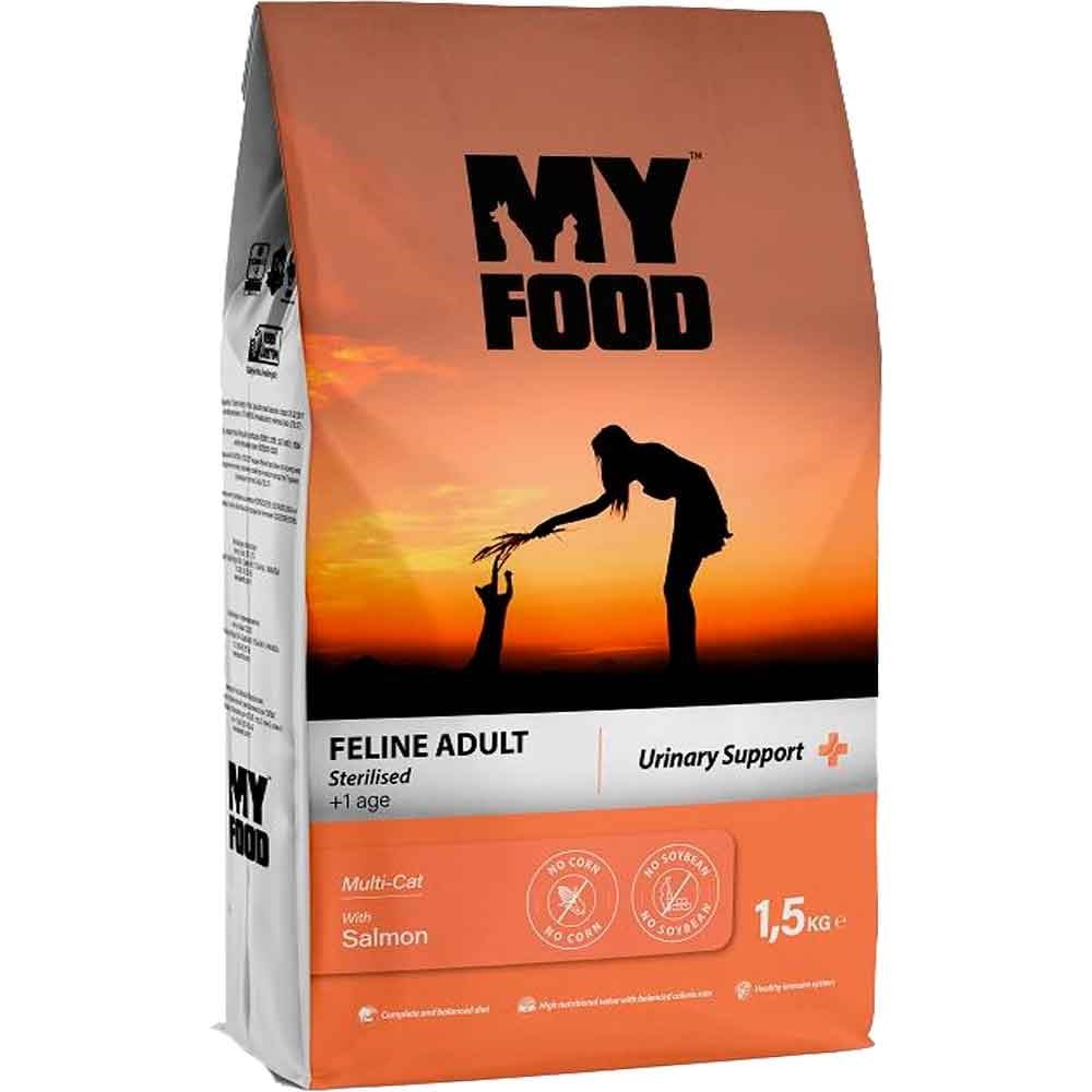 My Food Somonlu Kısırlaştırılmış Kedi Maması Urinary Support 1,5 Kg 8681692800882 MY FOOD Yetişkin Kedi Mamaları Amazon Pet Center