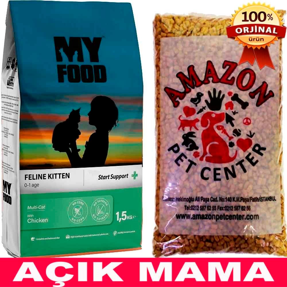 My Food Tavuklu Yavru Kedi Maması Start Support 1 Kg Açık 8681692601021 MY FOOD Açık Kedi Maması Amazon Pet Center