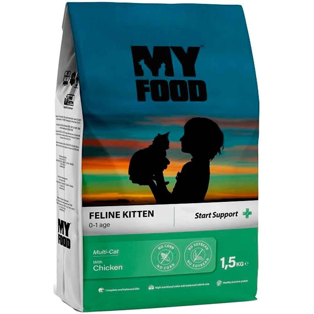 My Food Tavuklu Yavru Kedi Maması Start Support 1,5 Kg 8681692800851  MY FOOD Yetişkin Kedi Mamaları Amazon Pet Center