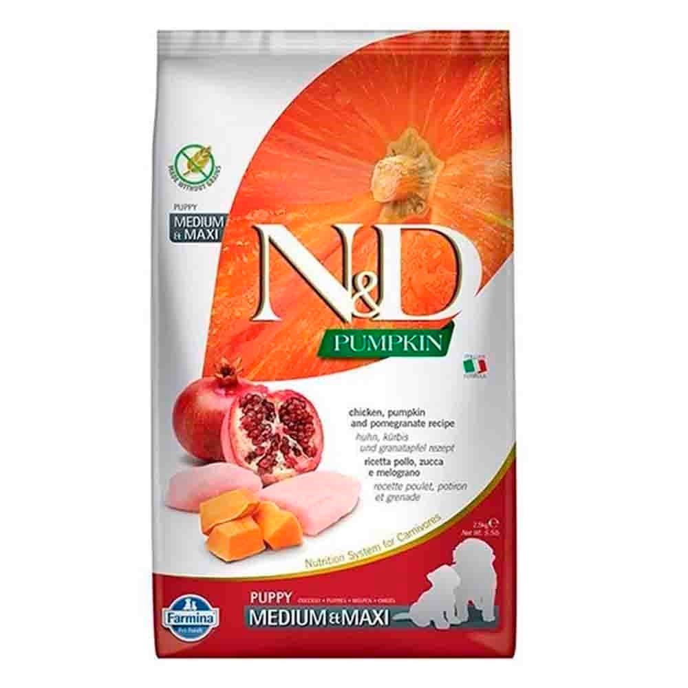 ND Bal Kabaklı Tavuk ve Narlı Büyük ve Orta Irk Yavru Köpek Maması 2,5kg 8010276038739 Amazon Pet Center