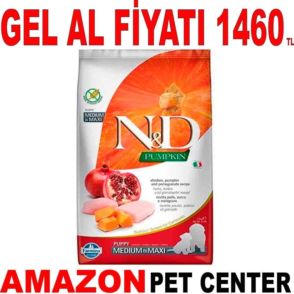 ND Bal Kabaklı Tavuk ve Narlı Büyük ve Orta Irk Yavru Köpek Maması 2,5kg 18606003 Amazon Pet Center