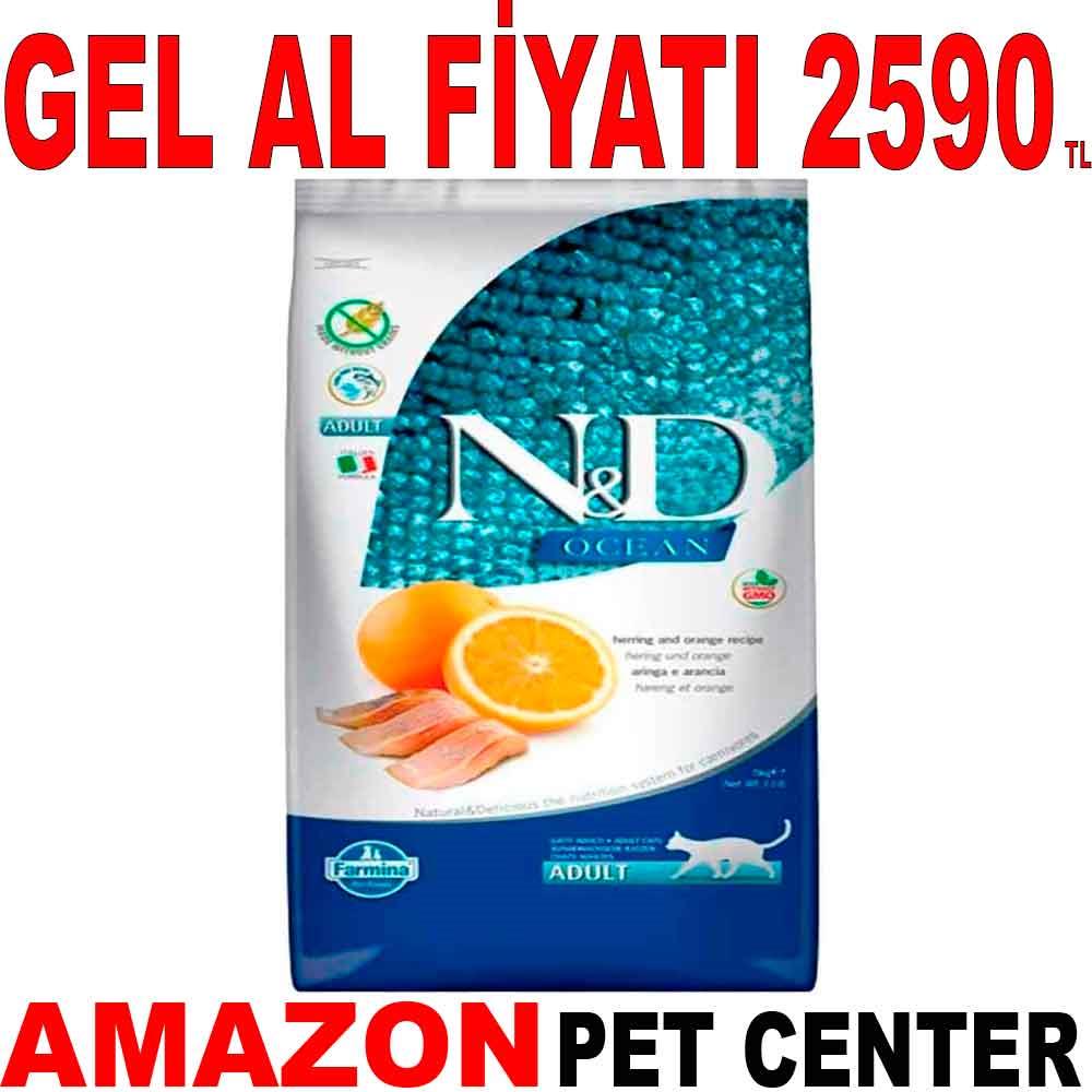 ND Balıklı Portakallı Tahılsız Yetişkin Kedi Maması 5 Kg Gel Al 18628005 Amazon Pet Center
