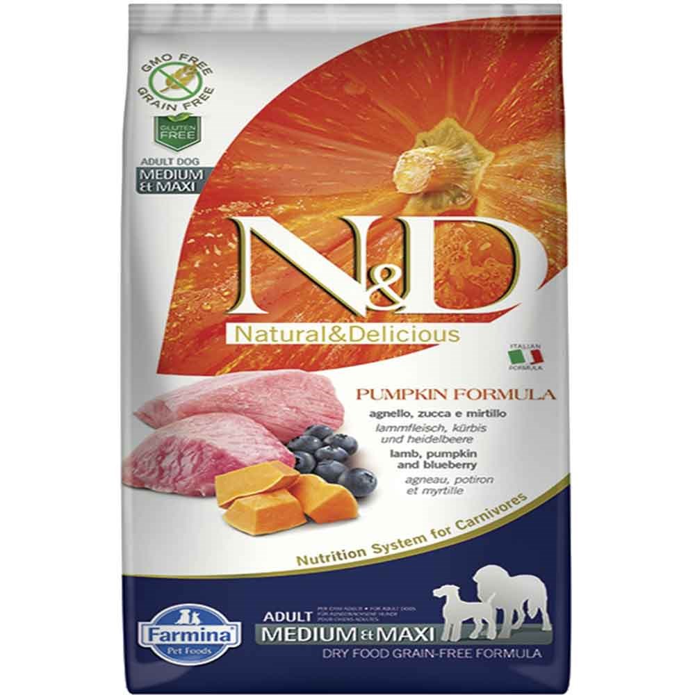 ND Balkabaklı Kuzu Etli Medium Maxi Tahılsız Köpek Maması 12 Kg 8010276033369 N&D Yetişkin Köpek Mamaları Amazon Pet Center
