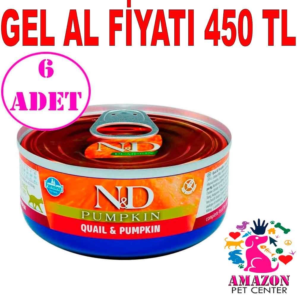 ND Balkabaklı Tahılsız Bıldırcın Etli Yetişkin Kedi Konservesi 70 Gr 6 AD 18761009 Amazon Pet Center
