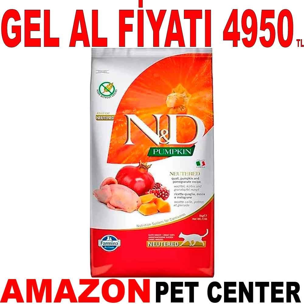 ND BalKabaklı Tahılsız Bıldırcın Kısırlaştırılmış Kedi Maması 10 KG 18659009 Amazon Pet Center