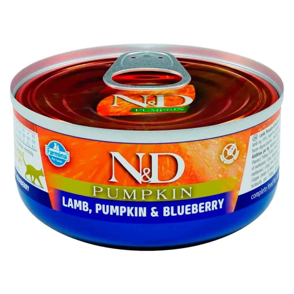 ND Balkabaklı Tahılsız Kuzulu Yaban Mersinli Kedi Konservesi 70 Gr 8606014102109 Amazon Pet Center