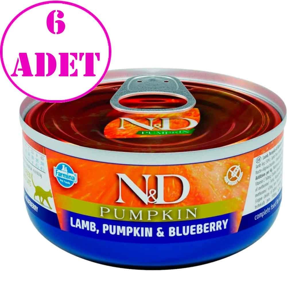ND Balkabaklı Tahılsız Kuzulu Yaban Mersinli Kedi Konservesi 70 Gr 6 AD 32135862 Amazon Pet Center