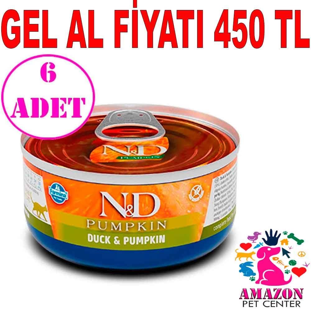 ND Balkabaklı Tahılsız Ördekli Kedi Konservesi 70 Gr 6 AD 18763003 Amazon Pet Center