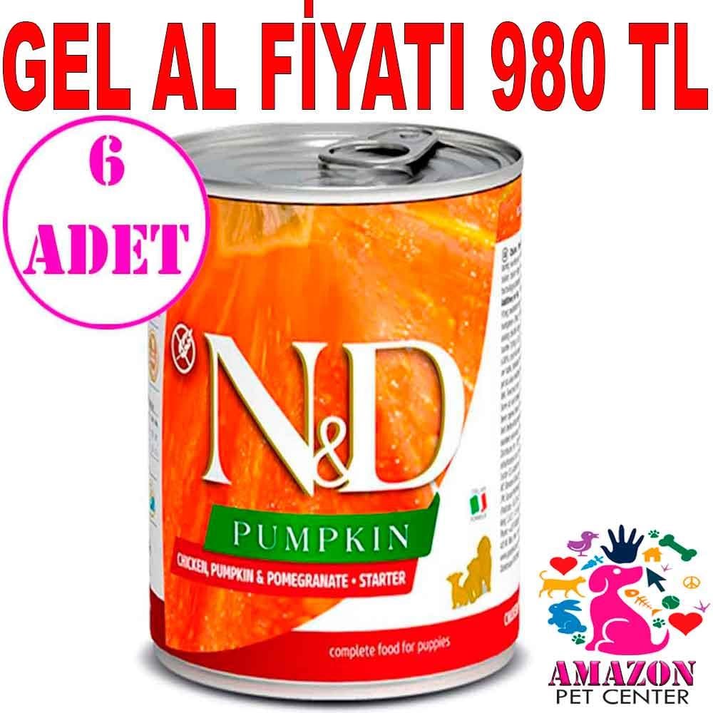 ND Balkabaklı Tahılsız Tavuklu Narlı Köpek Konservesi 285 Gr 6 AD 18770001 Amazon Pet Center