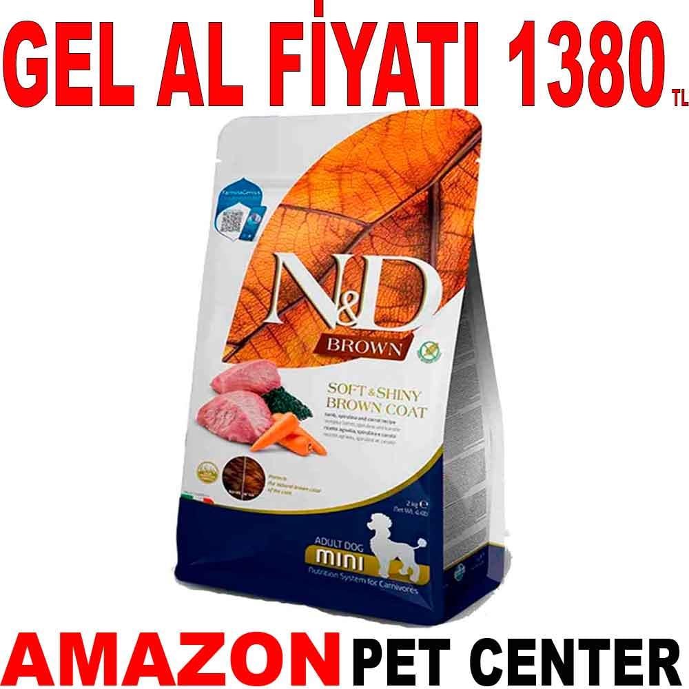 ND Brown Kuzu Etli Havuç Patates ve Spirulinalı Küçük Irk Köpek Maması 2 Kg 19450001 Amazon Pet Center