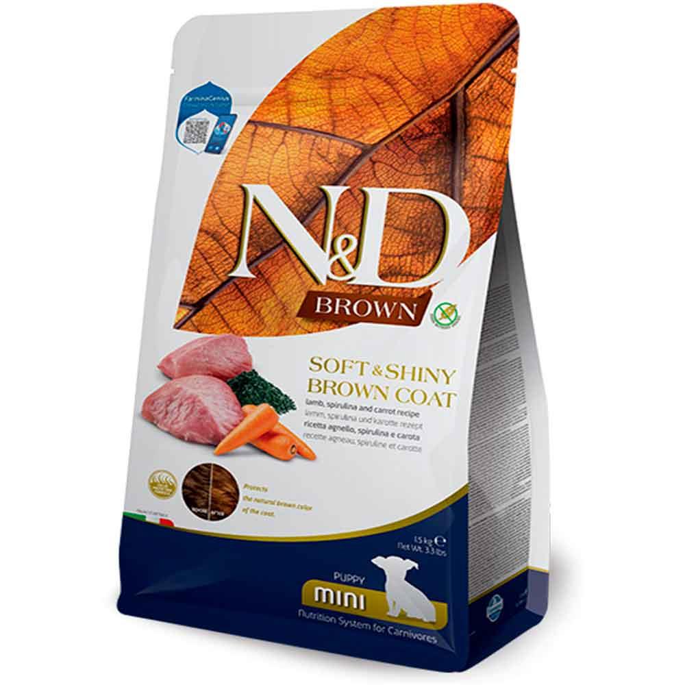 ND Brown Kuzulu Yavru Köpek Maması Spirulinalı Mini 1,5 Kg 8010276044945 Amazon Pet Center