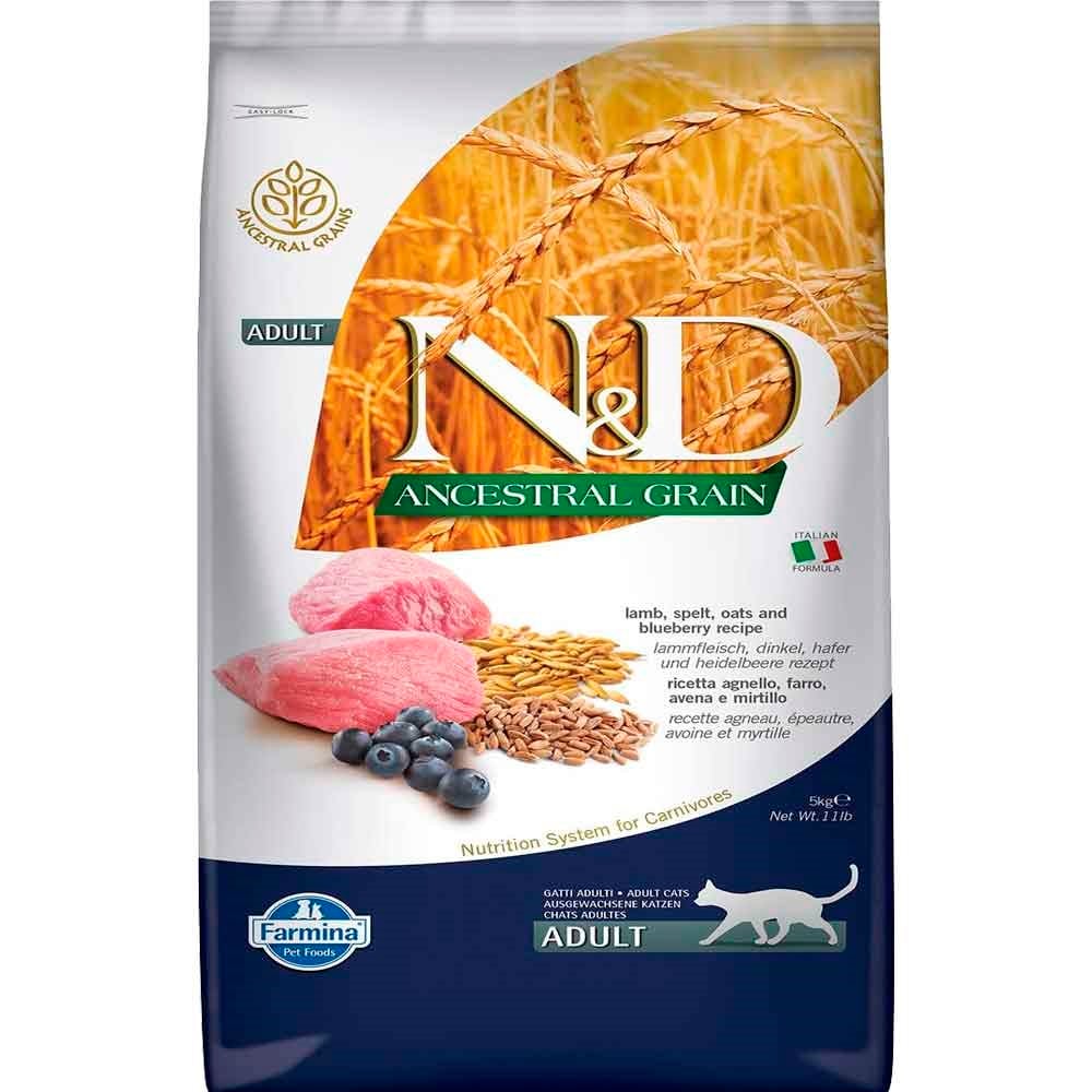 ND Düşük Tahıllı Kuzu Etli Yaban Mersinli Kedi Maması 5 Kg 8010276032768 N&D Tahılsız Kedi Mamaları Amazon Pet Center