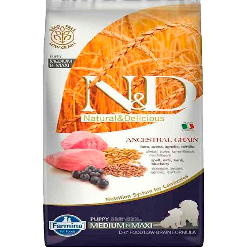 ND Düşük Tahıllı Kuzulu Medium Maxi Yavru Köpek Maması 2,5 kg 8010276033710 N&D Tahılsız Köpek Mamaları Amazon Pet Center