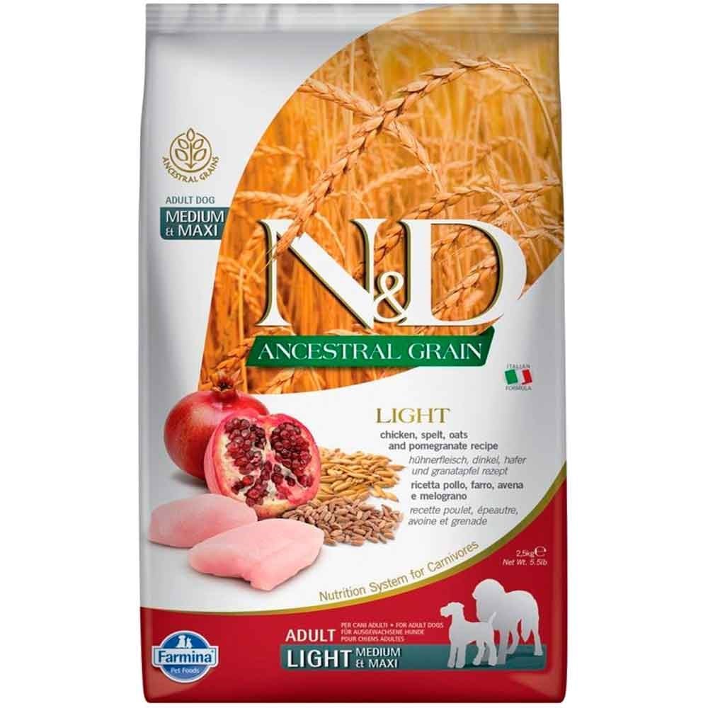 ND Düşük Tahıllı Light Medium Maxi Tavuklu Köpek Maması 2.5 kg 8010276036346 Amazon Pet Center