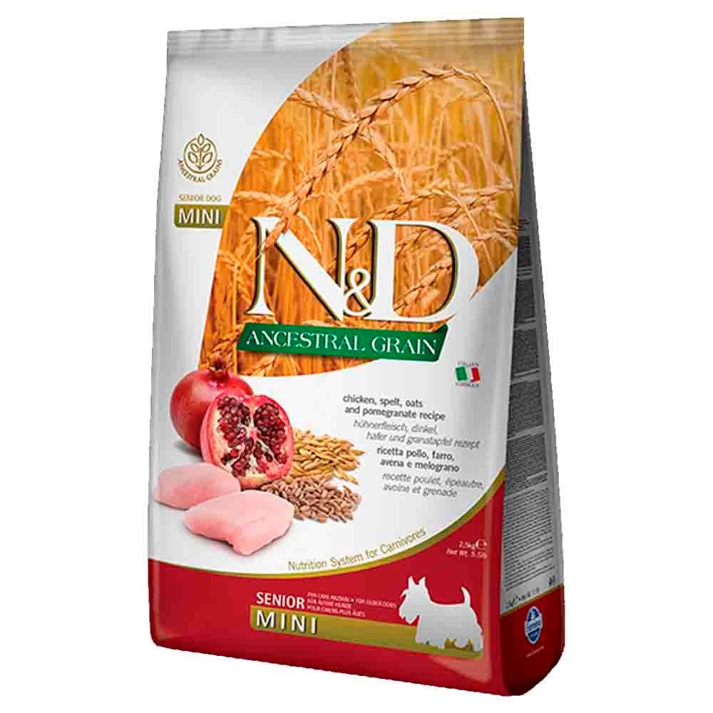 ND Düşük Tahıllı Tavuk ve Narlı Küçük Irk Yaşlı Köpek Maması 2,5 Kg 8010276036384 Amazon Pet Center