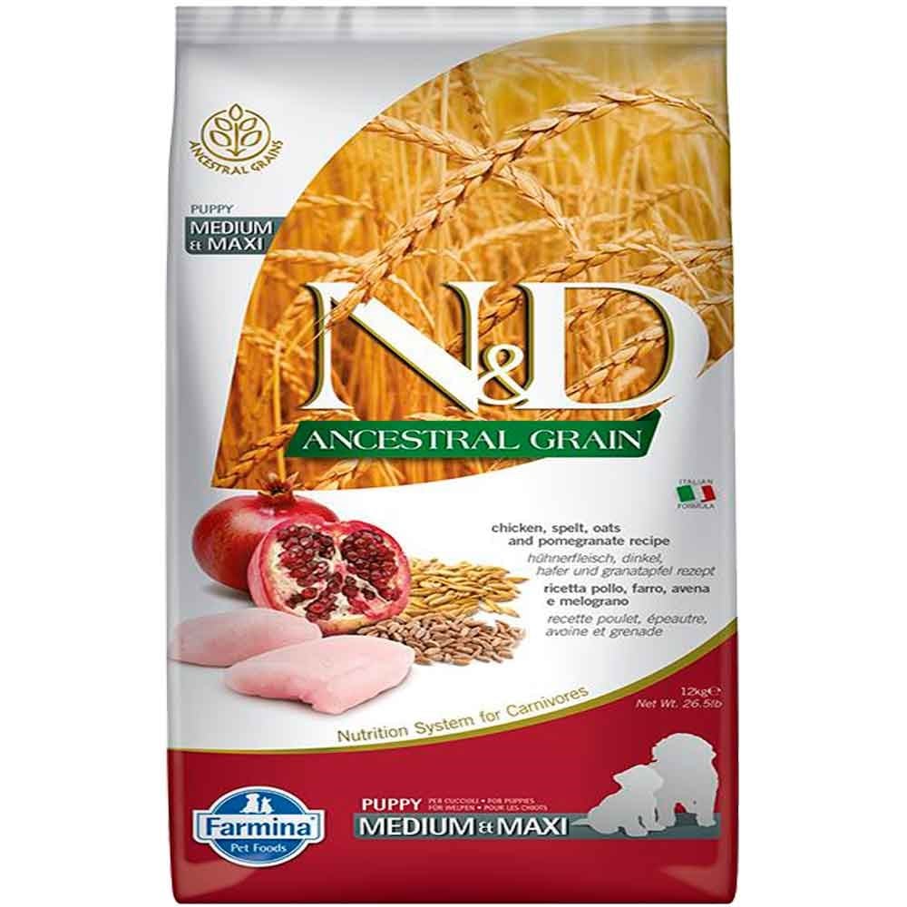 ND Düşük Tahıllı Tavuklu Narlı Medium Maxi Yavru Köpek Maması 12 Kg 8010276036186 N&D Tahılsız Köpek Mamaları Amazon Pet Center